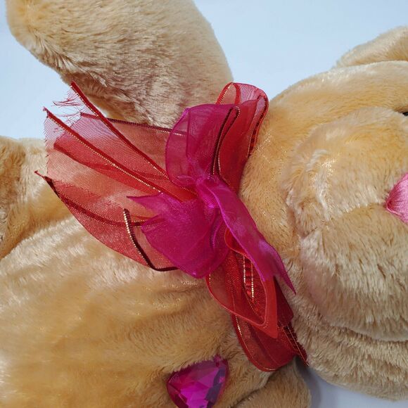 Dan Dee Plush Stuffed Animal 12" Brown Teddy Bear Valentine's Day Pink Heart - Picture 7 of 9